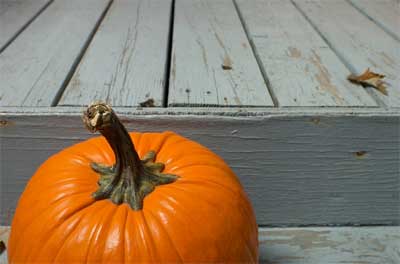 pumpkin on the porch